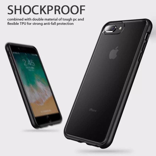 IN7 魔影系列 iPhone 8+/7+/6s+/6+(5.5) 透黑磨砂款防摔殼