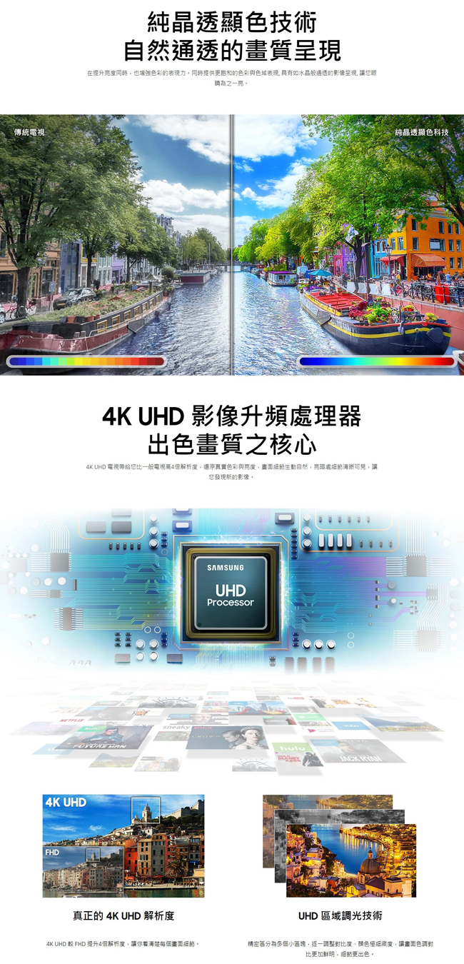 SAMSUNG三星 43吋 4K UHD連網液晶電視 UA43RU7400WXZW