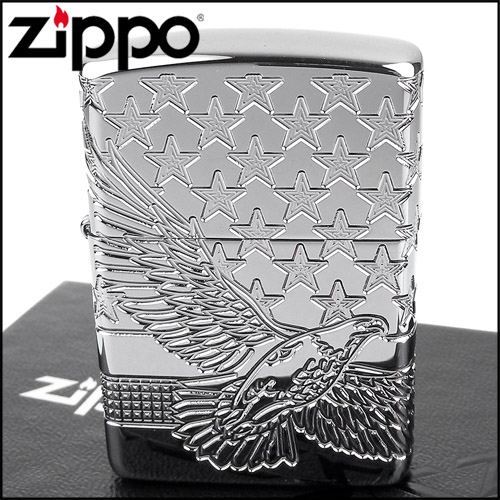 ZIPPO 美系~Patriotic Design-美國國旗與老鷹圖案設計打火機