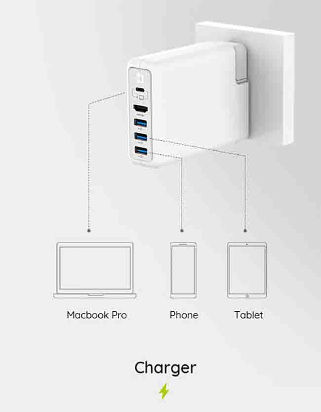 DockCase MacBook Pro 13吋 專用插座擴充轉接器 (HDMI版本)
