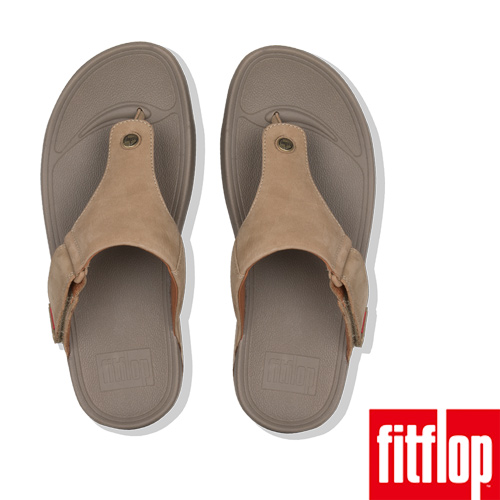 FitFlop TRAKK II LEATHER TOE-THONG-羽毛灰