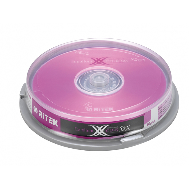 RiTEK錸德X系列 52X CD-R光碟片10片盒裝