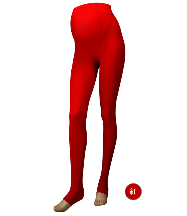 【Gennie’s奇妮】時尚彈性厚棉孕婦踩腳/九分兩穿褲襪(紅/深紫/深灰/黑色)