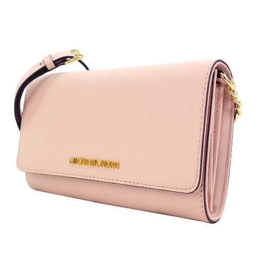 MICHAEL KORS JET SET TRAVEL翻蓋防刮斜背包(芭蕾粉)