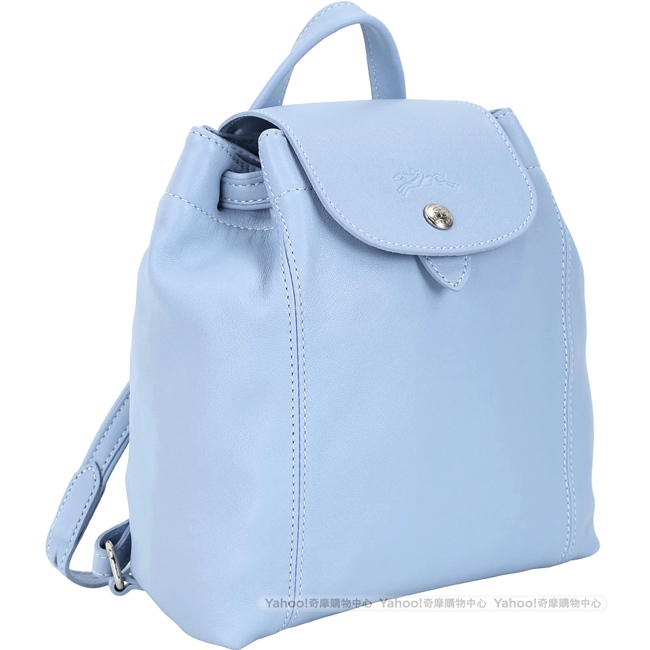 LONGCHAMP Le Pliage Cuir XS 小羊皮兩用後背包(薰衣草紫)