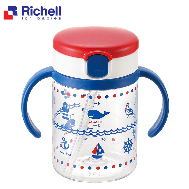 日本 Richell 第三代 藍海夢水杯200ML