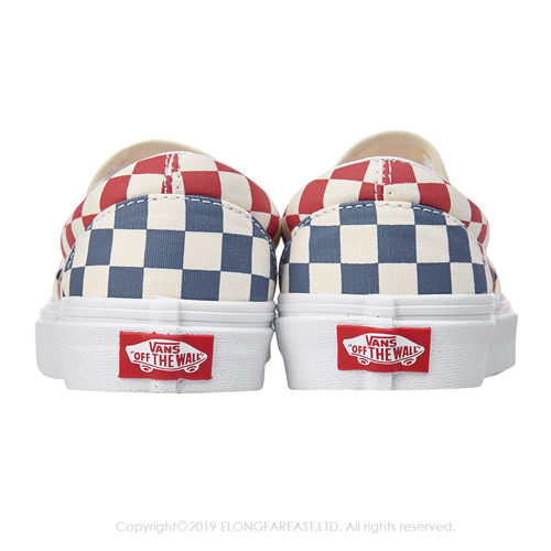 (男)VANS Classic Slip-On 撞色棋盤格休閒懶人鞋