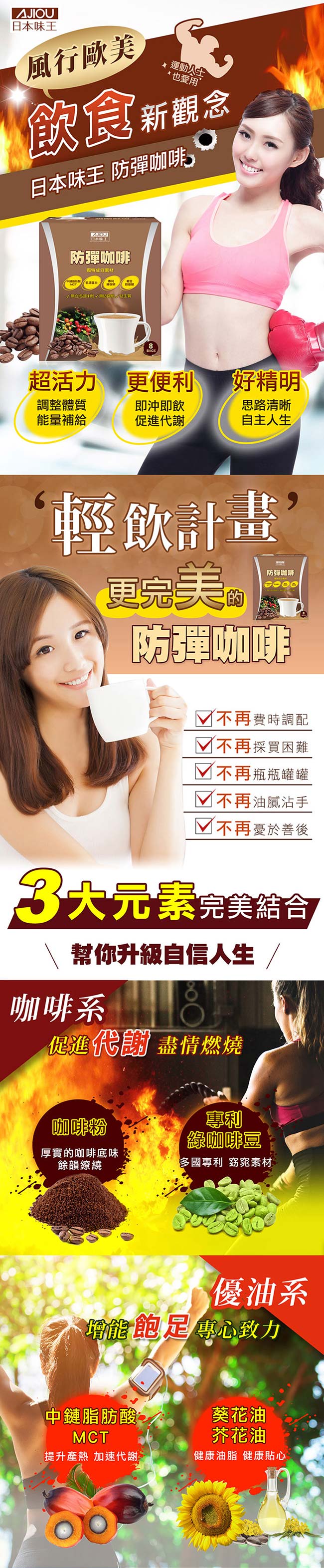 日本味王 防彈咖啡 (8包/盒 )