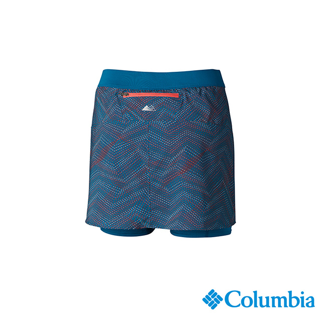 Columbia 哥倫比亞女款-野跑UPF40涼感快排褲裙-孔雀藍UAR26770