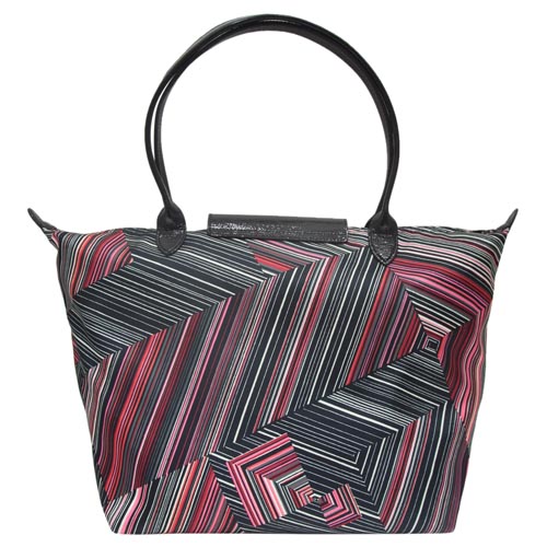 LONGCHAMP OP ART 歐普藝術摺疊長提把水餃包-紅色