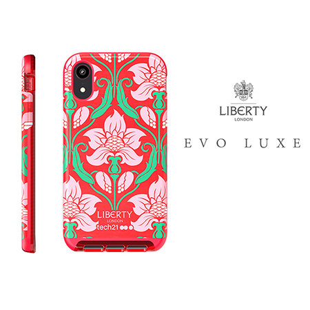 Tech21 英國超衝擊 Evo Luxe iPhone XR 防撞皮質保護殼-杜鵑花