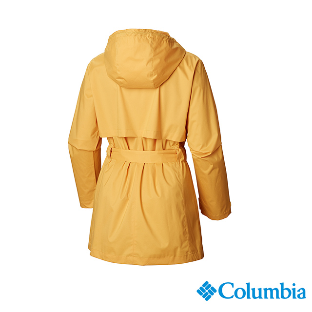 Columbia 哥倫比亞 女款-防小雨長版風雨衣-黃色 UWL01640
