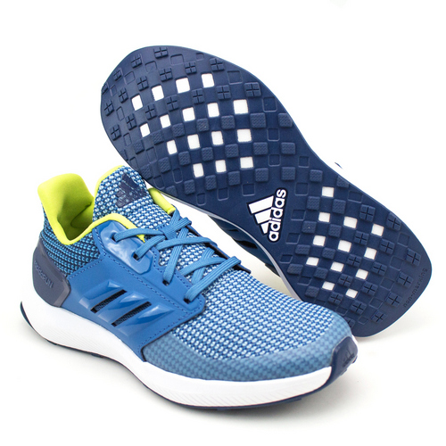 ADIDAS 中大童跑步鞋-CQ0153 藍