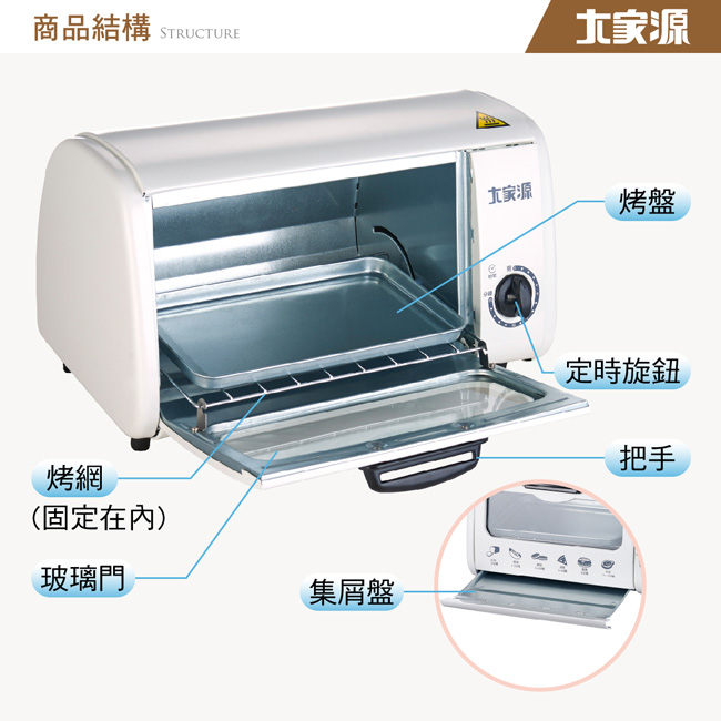 大家源8公升電烤箱 TCY-3808A