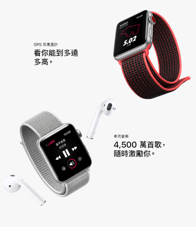 【福利品】Apple Watch S3 GPS+行動網路 38mm鋁金屬錶殼