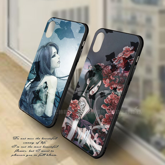 張小白正版授權 OPPO R17 Pro 鋼化玻璃鏡面防滑手機殼(寒)