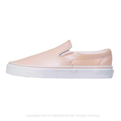 (女)VANS Classic Slip-On 炫光側邊鬆緊懶人鞋*粉膚