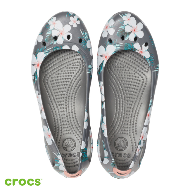 Crocs 卡駱馳 (女鞋) 卡笛花卉輕便鞋 205633-98G