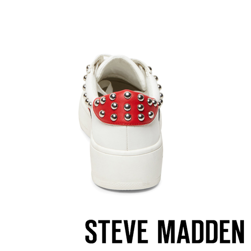 STEVE MADDEN-BELLE-潮流時尚運動條紋鉚釘休閒鞋-紅色