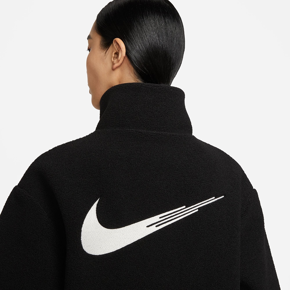 NIKE 外套女款運動外套毛料保暖AS W NSW FX JKT SHERPA 黑