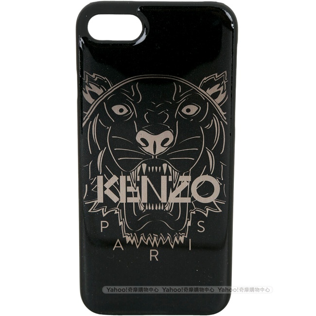 KENZO 3D Tiger iPhone 7 黑色虎頭圖案塑料手機殼(展示品)