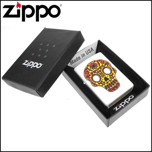 ZIPPO 美系~Sugar Skull-亡靈節糖骷髏立體圖案打火機