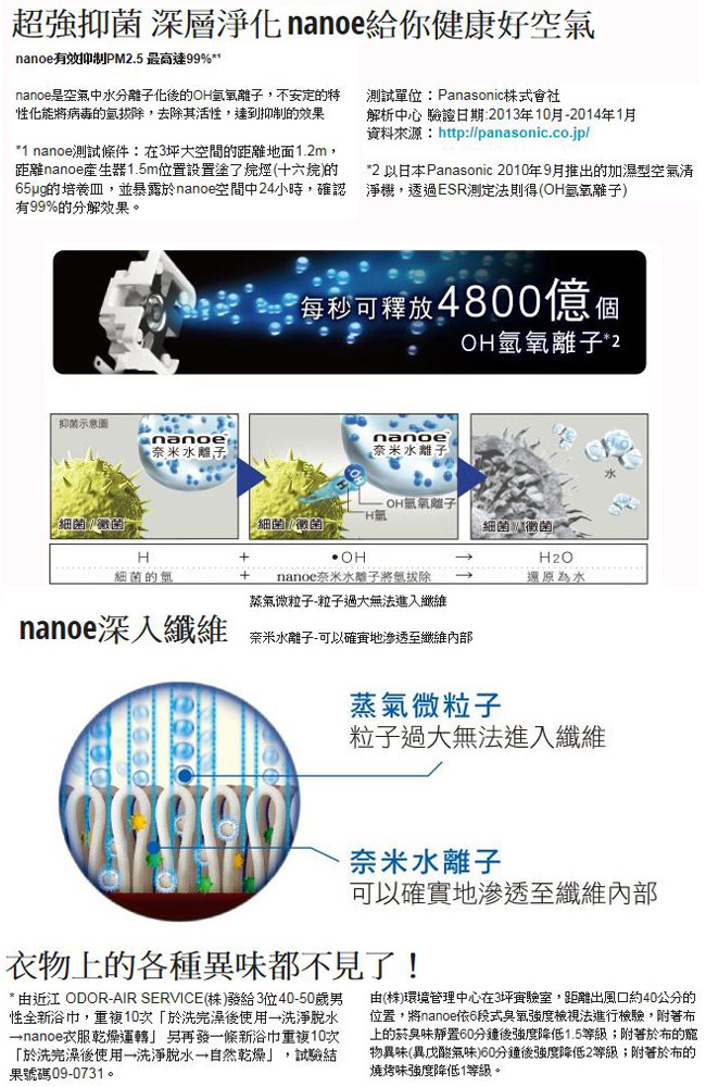 Panasonic國際牌 15坪 ECONAVI nanoe 加濕型空氣清淨機 F-VXK70W