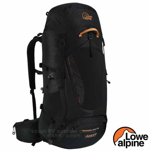 英國 LOWE ALPINE Manaslu 65:75 輕量透氣健行登山背包_黑