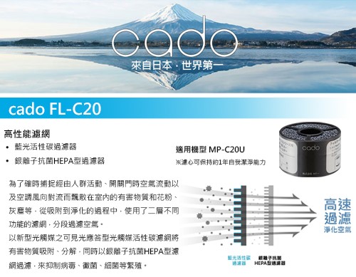 cado FL-C20濾芯(公司貨)