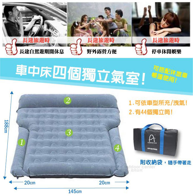 Camping Ace 二代升級-快充式植絨充氣床墊+保潔床包M+2用幫浦