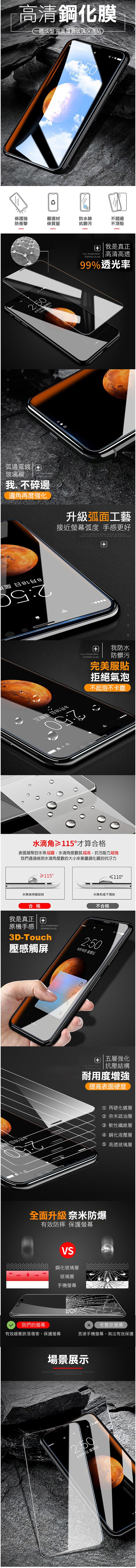 iphone X/XS 透明 9H 鋼化玻璃膜 防撞 防摔 保護貼