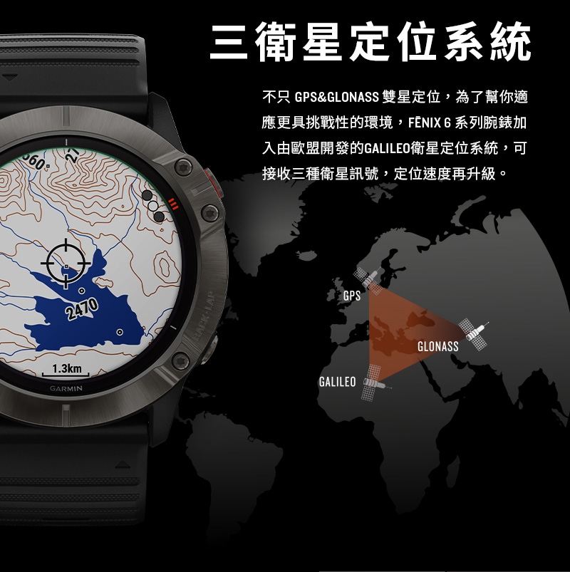 GARMIN Fenix 6 進階複合式運動GPS腕錶