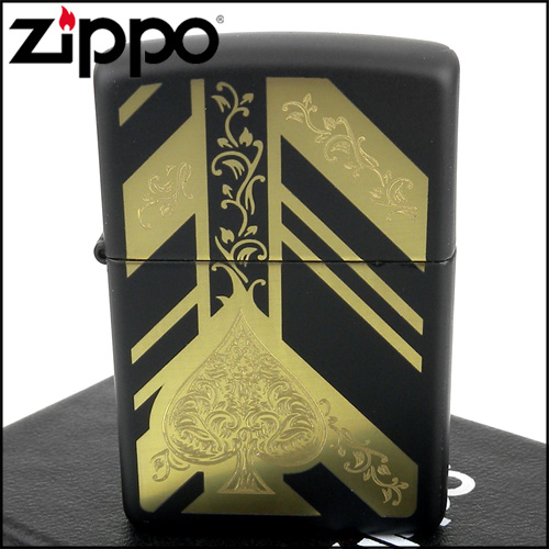 ZIPPO 美系~Ace of Spades-黑桃王牌圖案設計打火機