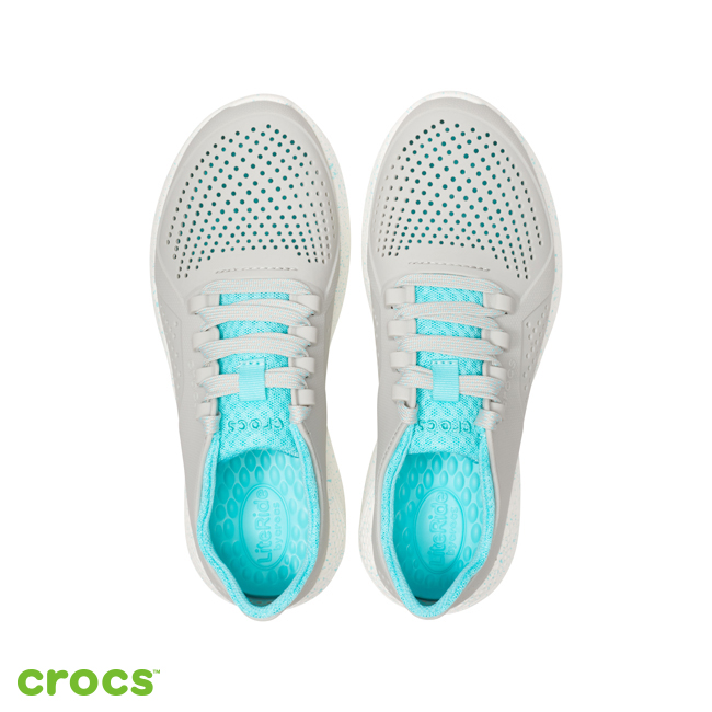 Crocs 卡駱馳 (女鞋) LiteRide潑墨繫帶鞋 206036-115