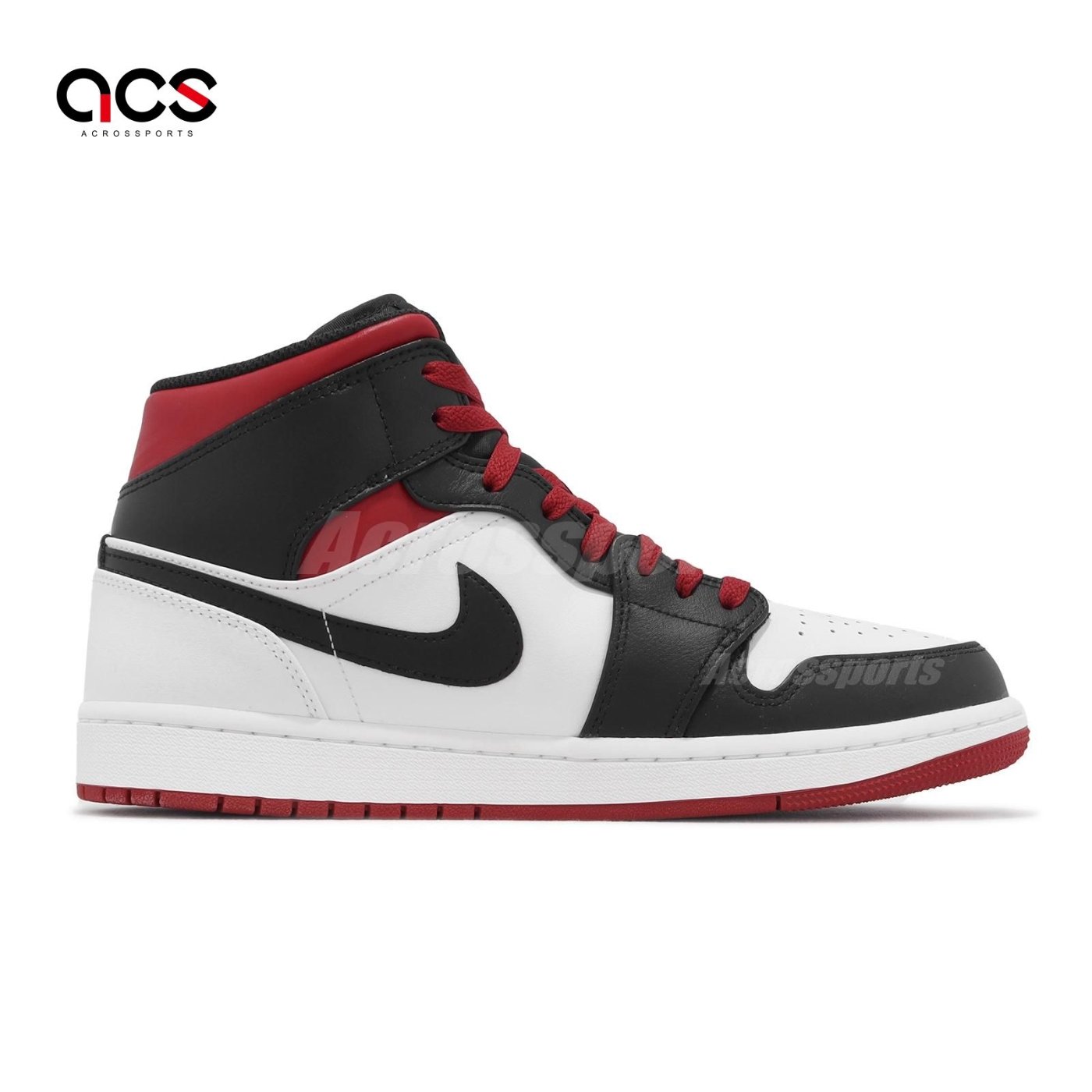 Nike Air Jordan 1 Mid 男鞋Gym Red 黑腳趾黑白紅AJ1 喬丹休閒鞋DQ8426