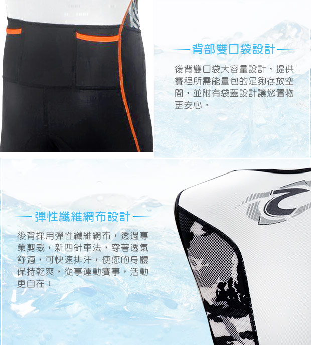 AROPEC Tri-Slick男款(前開式) 無袖連身三鐵競速衣 幾何