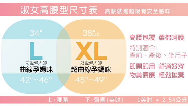 安多精品Love高腰好孕免洗褲 (3入/包)