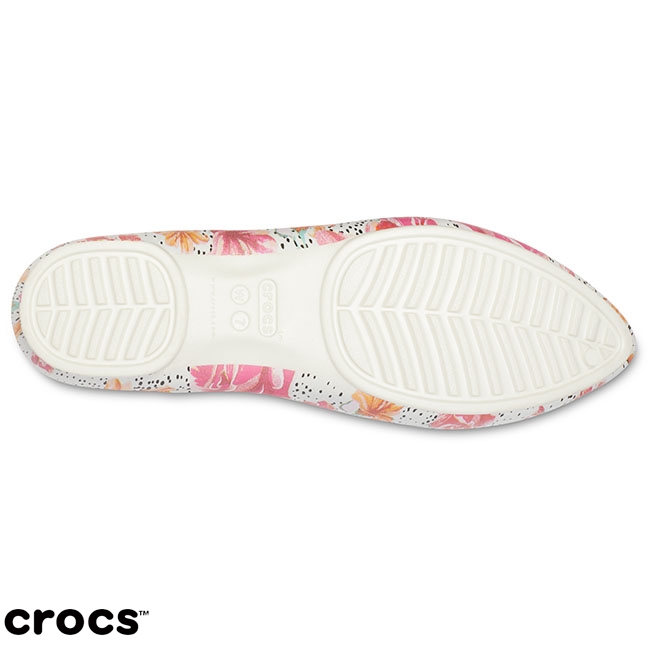 Crocs 卡駱馳 (女鞋) 伊芙花紋露跟鞋 204957-990