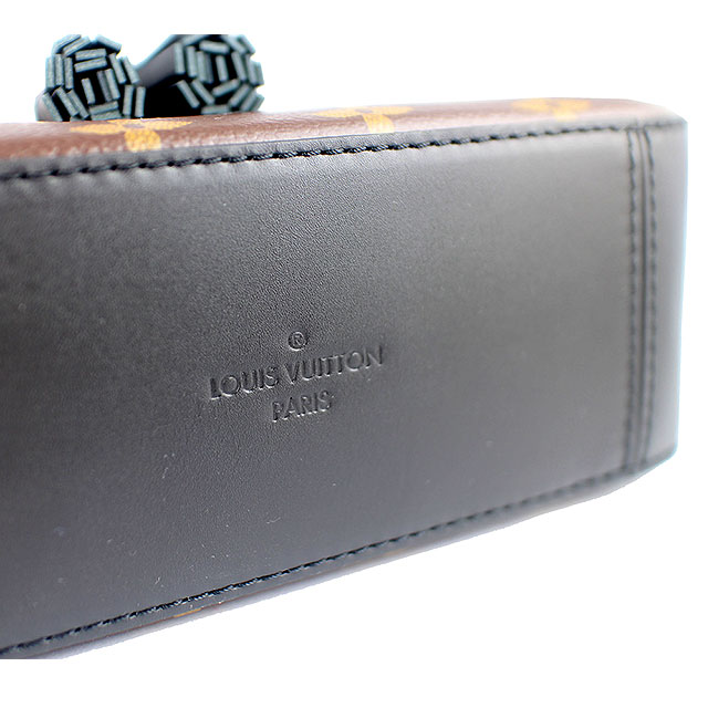 LV M43555 Monogram 經典LV花紋黑色流蘇方形手提/斜背包