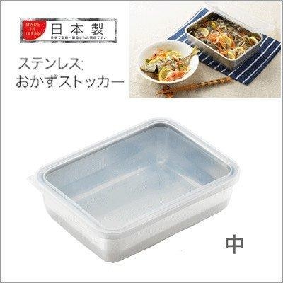 日本 吉川Yoshikawa透明蓋不鏽鋼保鮮盒 中/1730ml