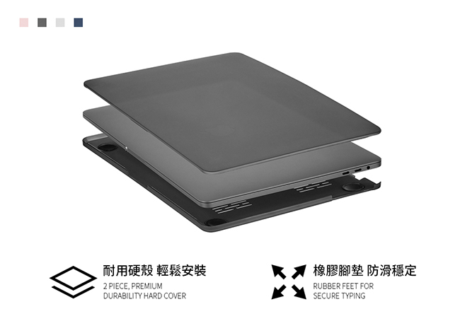 美國 CASE●MATE MacBook Pro 13吋 2019 輕薄殼 - 煙霧黑