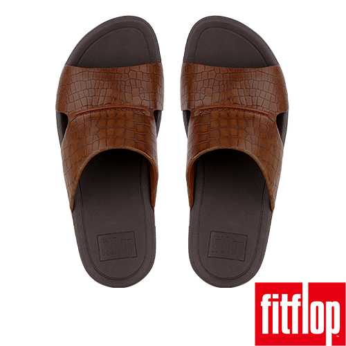 FitFlop TM-BANDO MEN S CROC EFFECT-深褐色