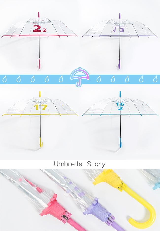 樂嫚妮 自動開直立雨傘-數字風