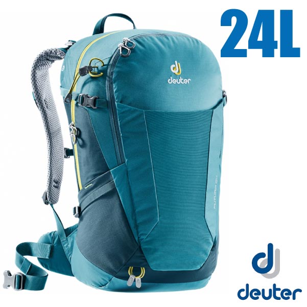 德國 Deuter Futura 24L 輕量網架式透氣背包(附防水背包套)_湖綠/藍