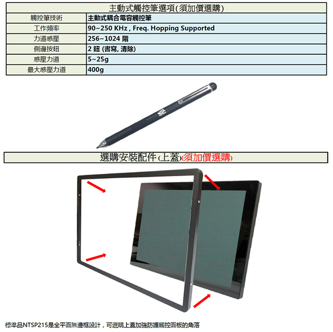 Nextech P系列 21.5吋 電容式觸控螢幕