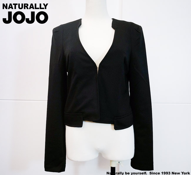 【NATURALLY JOJO】時尚短版西裝外套(黑)