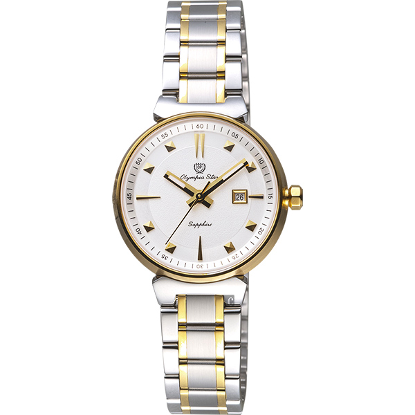Olympia Star奧林比亞 尊爵石英女錶-銀x雙色版/29mm