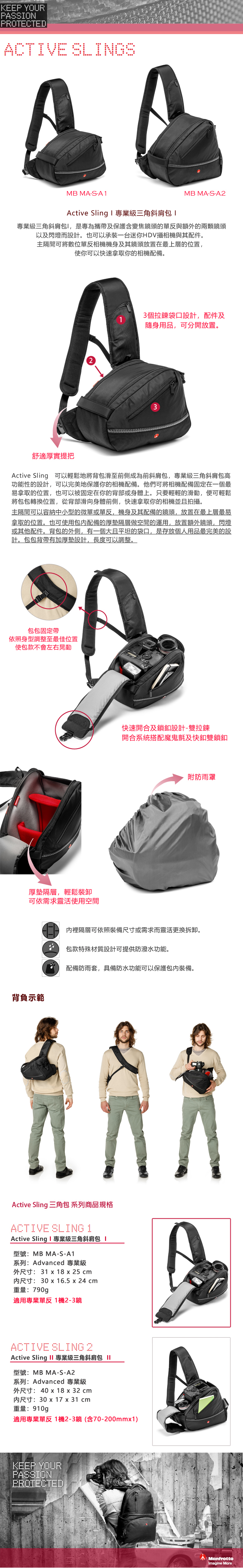 Manfrotto Active Sling I 專業級三角斜肩包 I