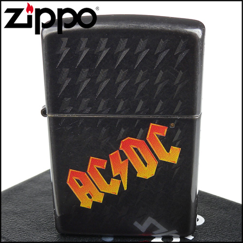 ZIPPO 美系~AC/DC樂團-閃電圖案雕刻打火機