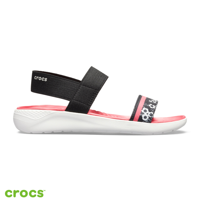 Crocs 卡駱馳 (女鞋) LiteRide古典印花涼鞋 205868-066